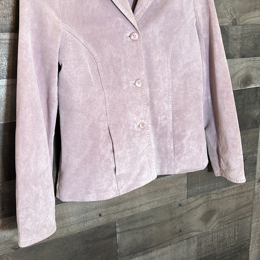 Pretty Smoky Violet Pendleton Suede Jacket - Picture 3 of 4